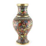 Property of a gentleman - a large late 19th / early 20th century Chinese cloisonne baluster vase,
