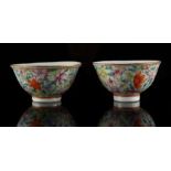 Property of a gentleman - en suite with the preceding seven lots - a pair of Chinese famille rose