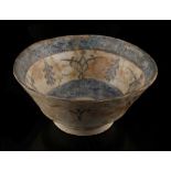 Property of a gentleman - a Persian faience bowl, 19th century or earlier, restored, 7.25ins. (18.