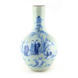 Property of a lady - a good Chinese celadon ground bottle vase, 18th century, with raised vibrant