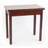 Property of a lady - a George III mahogany rectangular foldover gate-leg tea table, with ogee