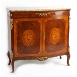 Property of a deceased estate - a French Louis XVI style gilt metal mounted & floral marquetry