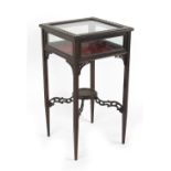 Property of a lady - an Edwardian blind fretwork decorated bijouterie table, 15.75ins. (40cms.)