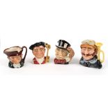 Property of a deceased estate - four Royal Doulton large size character jugs, including Mad