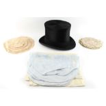 Property of a gentleman - a black silk top hat, by Lincoln Bennett & Co., London, boxed; together