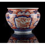 Property of a lady - a late 19th century Japanese Imari planter, 12.2ins. (31cms.) diameter.
