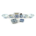 Property of a lady - a group of eight Chinese blue & white porcelain items, all 17th & 18th century,