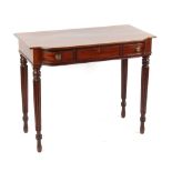 Property of a gentleman - an early 19th century mahogany side table with three frieze drawers, on
