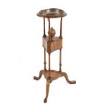 Property of a lady of title - a George III style mahogany wig stand.