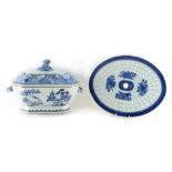 Property of a lady - an 18th century Chinese Qianlong period blue & white exportware tureen & cover,