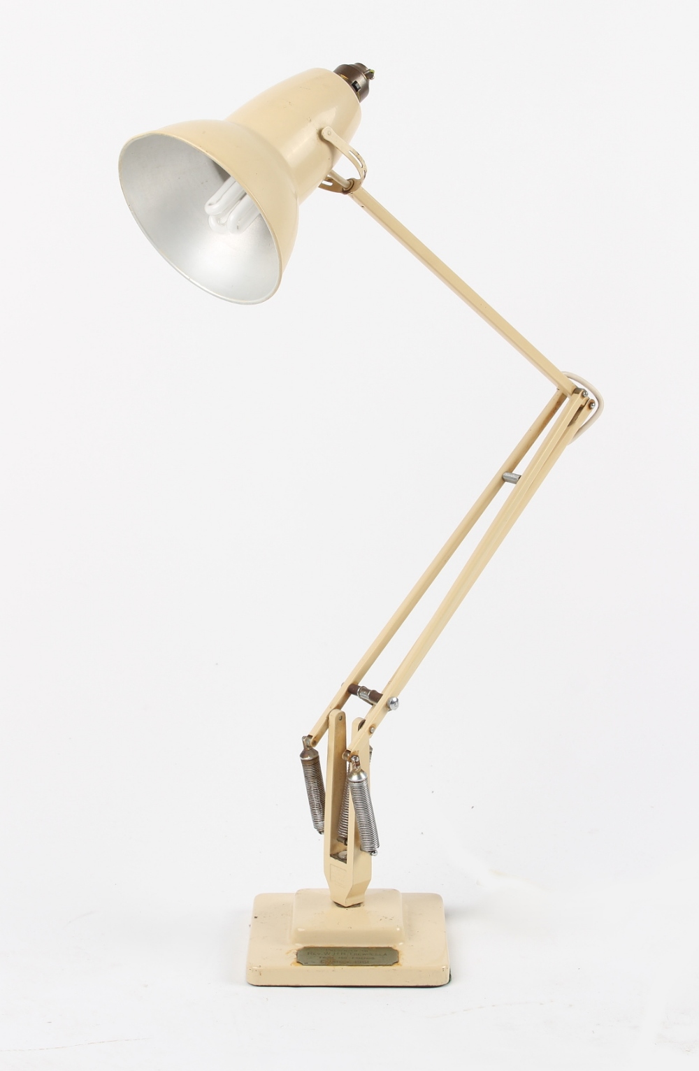 Property of a gentleman - a Herbert Terry anglepoise lamp, with square base.