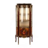 Property of a deceased estate - a French Louis XVI Vernis Martin style gilt metal mounted vitrine or