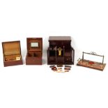 Property of a deceased estate - an Edwardian mahogany smoker's cabinet containing cheroot holders,