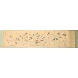 Property of a gentleman - a 19th century Chinese hand scroll painting on paper depicting