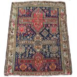 Property of a deceased estate - a late 19th century Caucasian Kazak rug, 59 by 46ins. (150 by