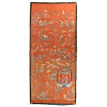 A 19th century Chinese embroidered silk panel depicting twenty-five boys & other figures in