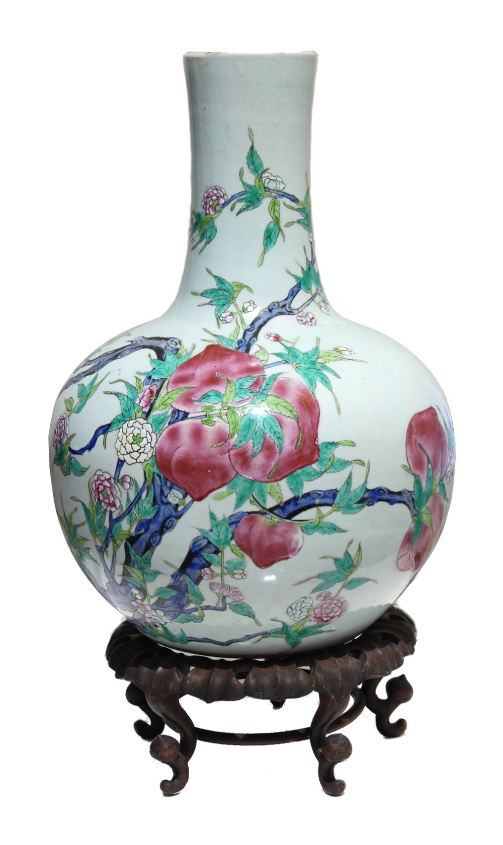 Property of a lady - a large Chinese famille rose peaches bottle vase, late 19th / early 20th - Image 2 of 2