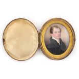 Property of a lady - Samuel John Stump (1778-1863) - PORTRAIT MINIATURE OF A GENTLEMAN - an oval,