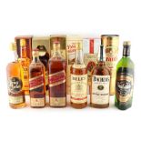 Property of a gentleman - Scotch whisky - twelve assorted bottles including Glenfiddich, one bottle,