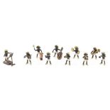 Property of a lady - a late 19th / early 20th century Austrian cold painted bronze ten piece