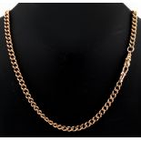 Property of a lady - a 9ct gold albert watch chain, approximately 31.5 grams.