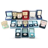 Property of a lady - a collection of sixteen Halcyon Days Bilston & Battersea enamel boxes,