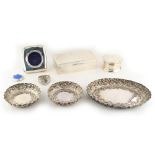Property of a lady - a quantity of assorted silver items including a Victorian oval tray with