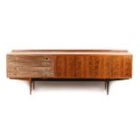 Property of a lady - a teak & rosewood sideboard, 90ins. (229cms.) long.