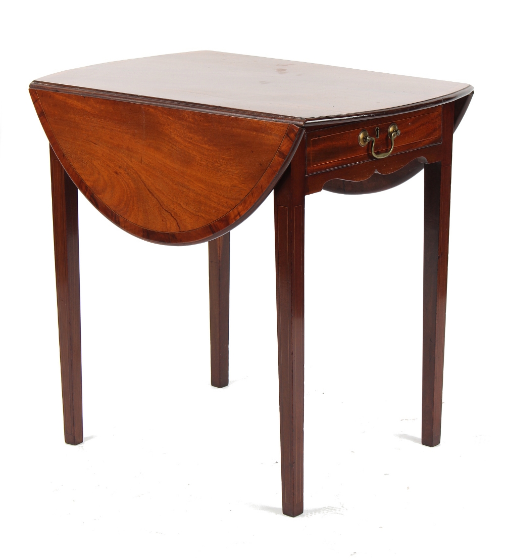 Property of o gentleman - an early 19th century George III mahogany & crossbanded oval topped