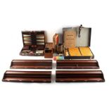 Property of a deceased estate - a mah jong set, with hardwood tile stands; together with wooden