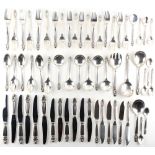 Property of a gentleman - Georg Jensen - an Acorn pattern sixty-one piece cutlery set, approximately