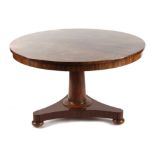 Property of a gentleman - a William IV mahogany circular tilt-top dining table, second quarter