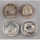 Property of a lady - a rare Bern silver box medallion commemorating Friedrich II's victories in