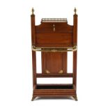 Property of a deceased estate - a late Victorian oak & brass hallstand, attributed to James