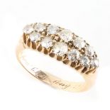 Property of a lady - a late 19th / early 20th century unmarked yellow gold diamond ring, set with