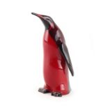 Property of a deceased estate - a Royal Doulton flambe model of a penguin, 5.75ins. (14.5cms.) high.