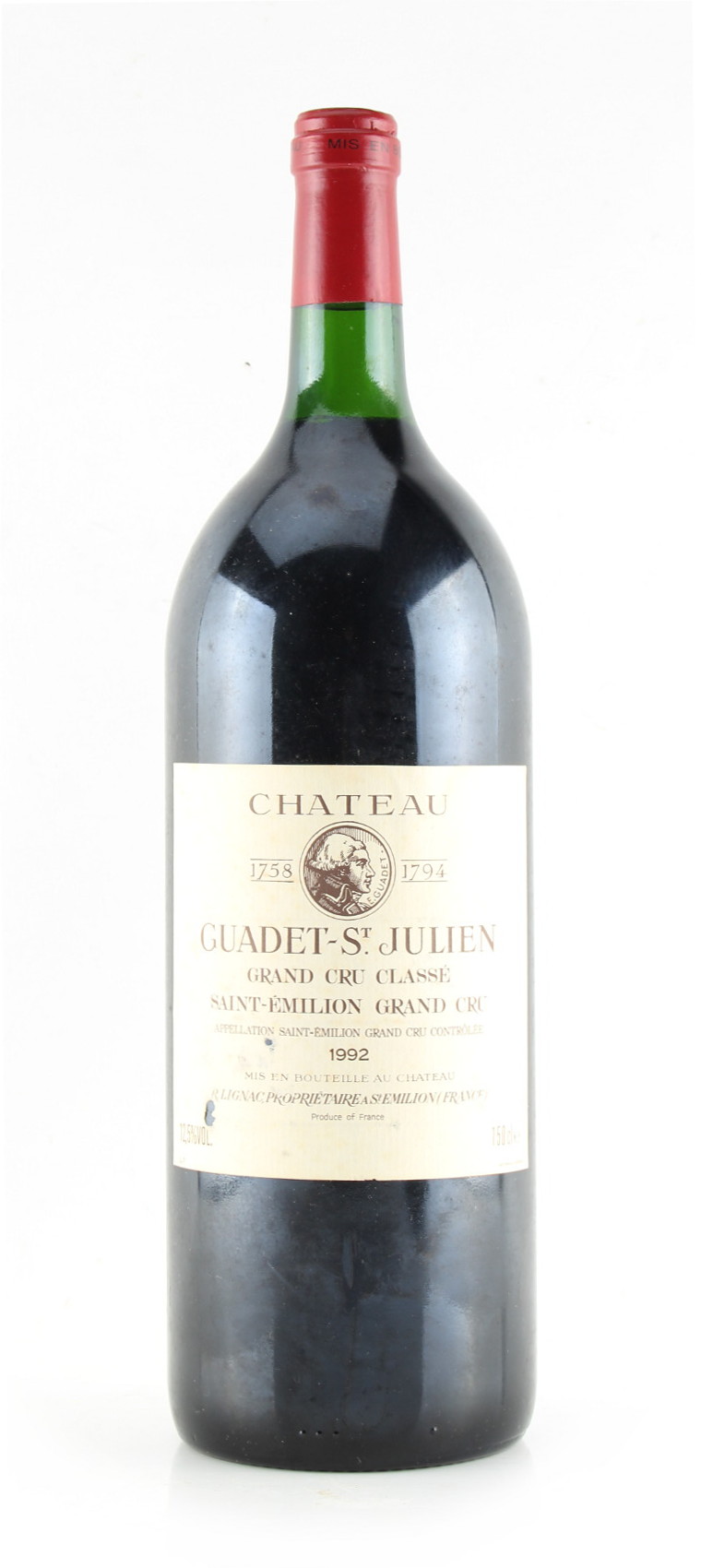 Property of a lady - Bordeaux, Saint Emilion - Chateau Guadet St. Julien, Grand Cru, 1992, one