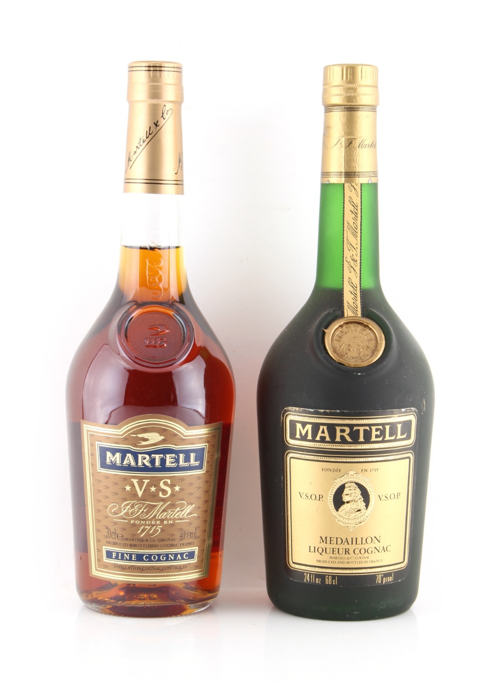 Property of a deceased estate - cognac - Martell Medaillon V.S.O.P., 1 bottle, 68cl; together with