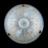 Property of a lady - a small moulded opalescent glass ceiling light shade, second quarter 20th