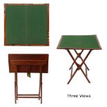 Property of a gentleman - a late 19th century Victorian walnut folding games table, with bezique &