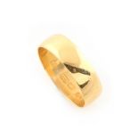 Property of a lady - a 22ct gold wedding band, approximately 5.2 grams, size S.