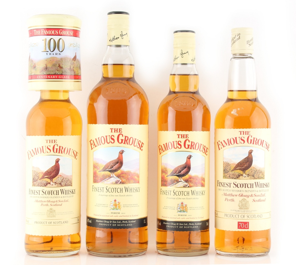 Property of a deceased estate - Scotch Whisky - The Famous Grouse, 4 bottles (4).