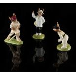 Property of a gentleman - a large collection of Royal Doulton Bunnykins figures - three cricketers