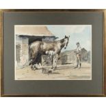 Property of a gentleman - Stanley Orchart (1920-2005) - 'THE FARRIER - watercolour, 10.9 by 15.4ins.
