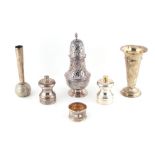 Property of a deceased estate - a small quantity of silver & silver mounted items comprising a
