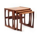 Property of a lady - a G-Plan teak nest of three rectangular topped tables, model 3602, the