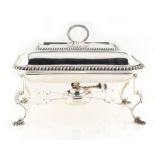 Property of a deceased estate - an early 20th century silver & silver plated warming dish, the