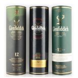 Property of a deceased estate - Scotch Whisky - Glenfiddich single malt, aged 12 years, 3 bottles,