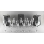 Property of a deceased estate - a set of eleven Waterford crystal glass Mourne pattern champagne