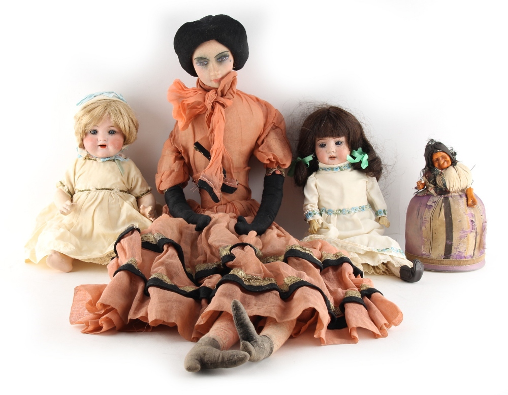 Property of a lady - an Armand Marseille model 990 bisque headed doll with sleeping eyes & open